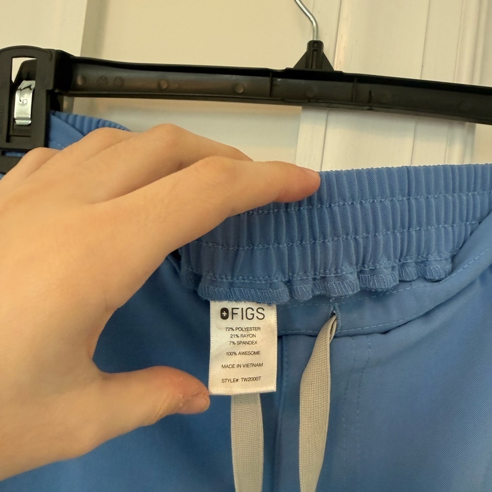 ( SET ) FIGS Casma Top Yola Pants SIZE MEDIUM Blue - Picture 7 of 7
